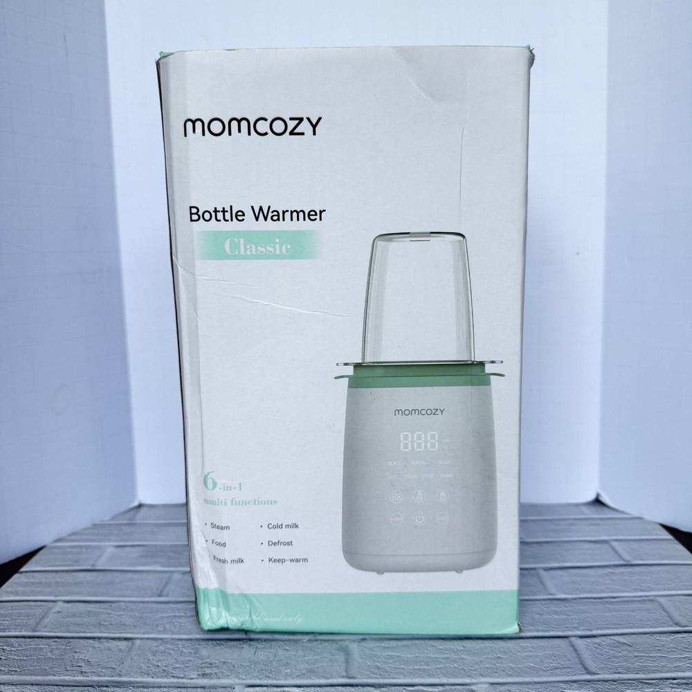 Momcozy Classic 6-in-1 Baby Bottle Warmer White Mint MW01 Defrost Keep Warm